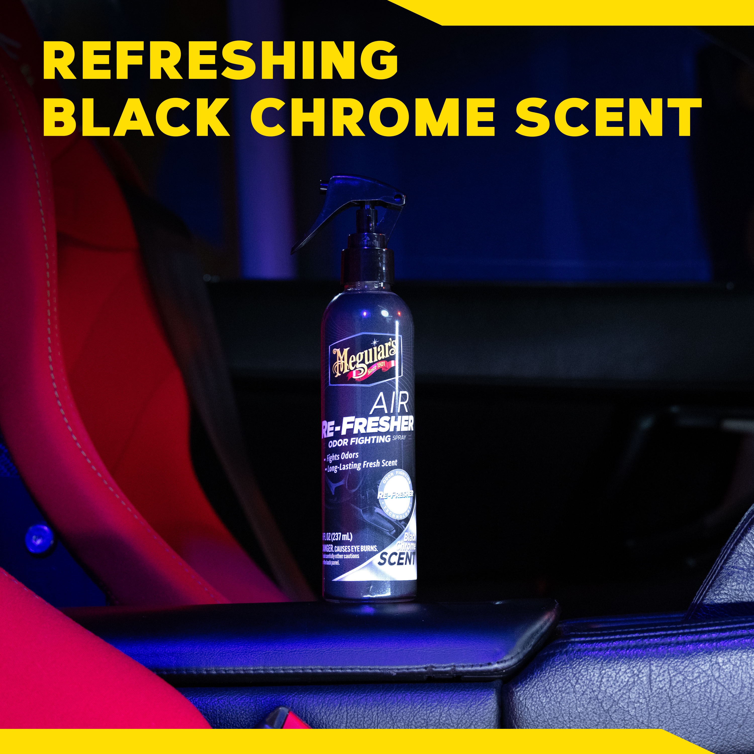 Meguiar's Air Re-Fresher Odor Fighting Spray - Black Chrome Scent